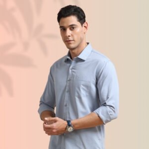 Steel Blue Classic Shirt – Sleek. Sharp. Sophisticated