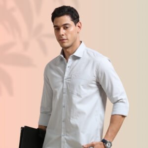 Silver Grey Essential Shirt – Minimal Power, Maximum Impact