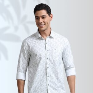 Ivory Floral Detail Shirt – Subtle Art, Refined Style