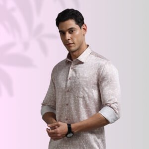 Blush Floral Elegance Shirt – Soft Tone, Strong Impression