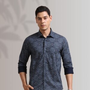 Royal Navy Paisley Shirt – Refined Elegance in Every Detail