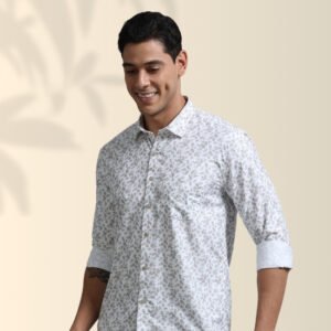 Ivory Bloom Printed Shirt – Effortless Elegance