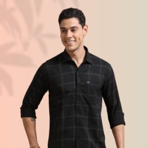 Black Windowpane Shirt – Refined Power Dressing