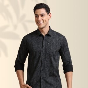 Midnight Luxe Printed Shirt – Elevate Your Everyday Style