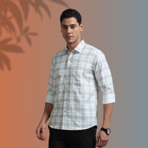 Mint Check Classic Shirt – Fresh Look, Timeless Appeal
