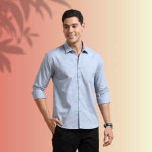 Steel Blue Classic Shirt – Sleek. Sharp. Sophisticated.