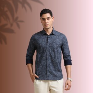 Royal Navy Paisley Shirt – Refined Elegance in Every Detail