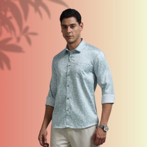 Sage Mist Floral Shirt – Fresh, Refined and Effortless