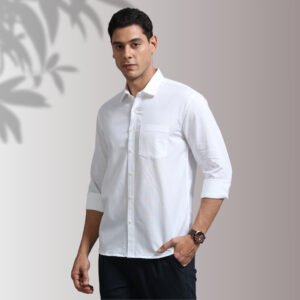 Classic White Solid Shirt – Timeless and Essential