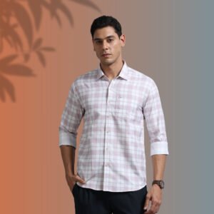 Pastel Pink Check Shirt – Soft Tone, Sharp Style