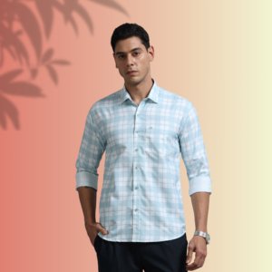 Sky Blue Check Shirt – Fresh and Timeless