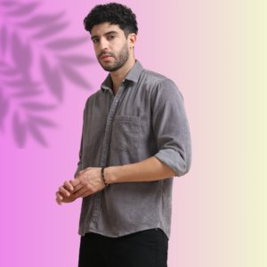 Ash Grey Corduroy Shirt – Subtle & Sophisticated