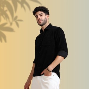 Classic Black Corduroy Shirt – Sharp & Timeless